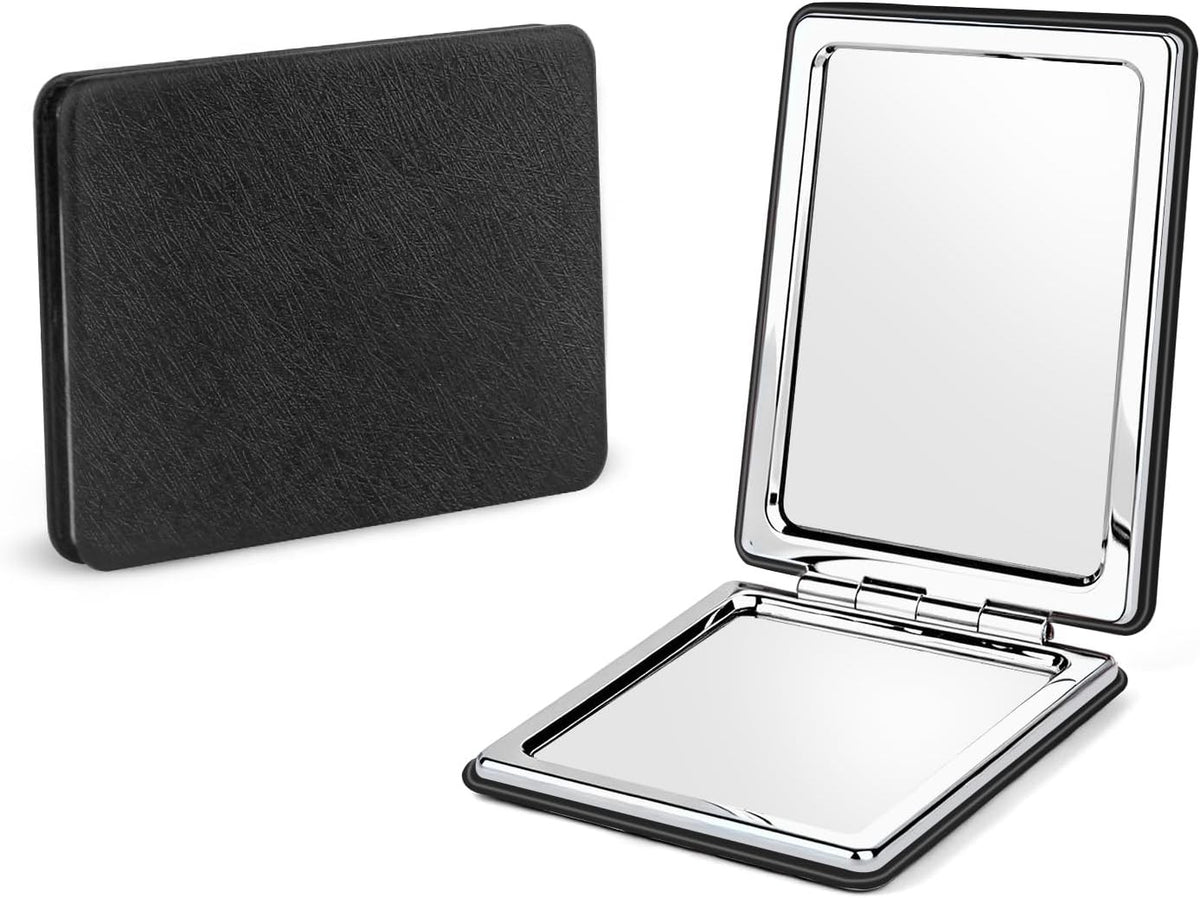 Travel Makeup Mirror Set 2-Pack - Compact Dual-Sided Folding Design