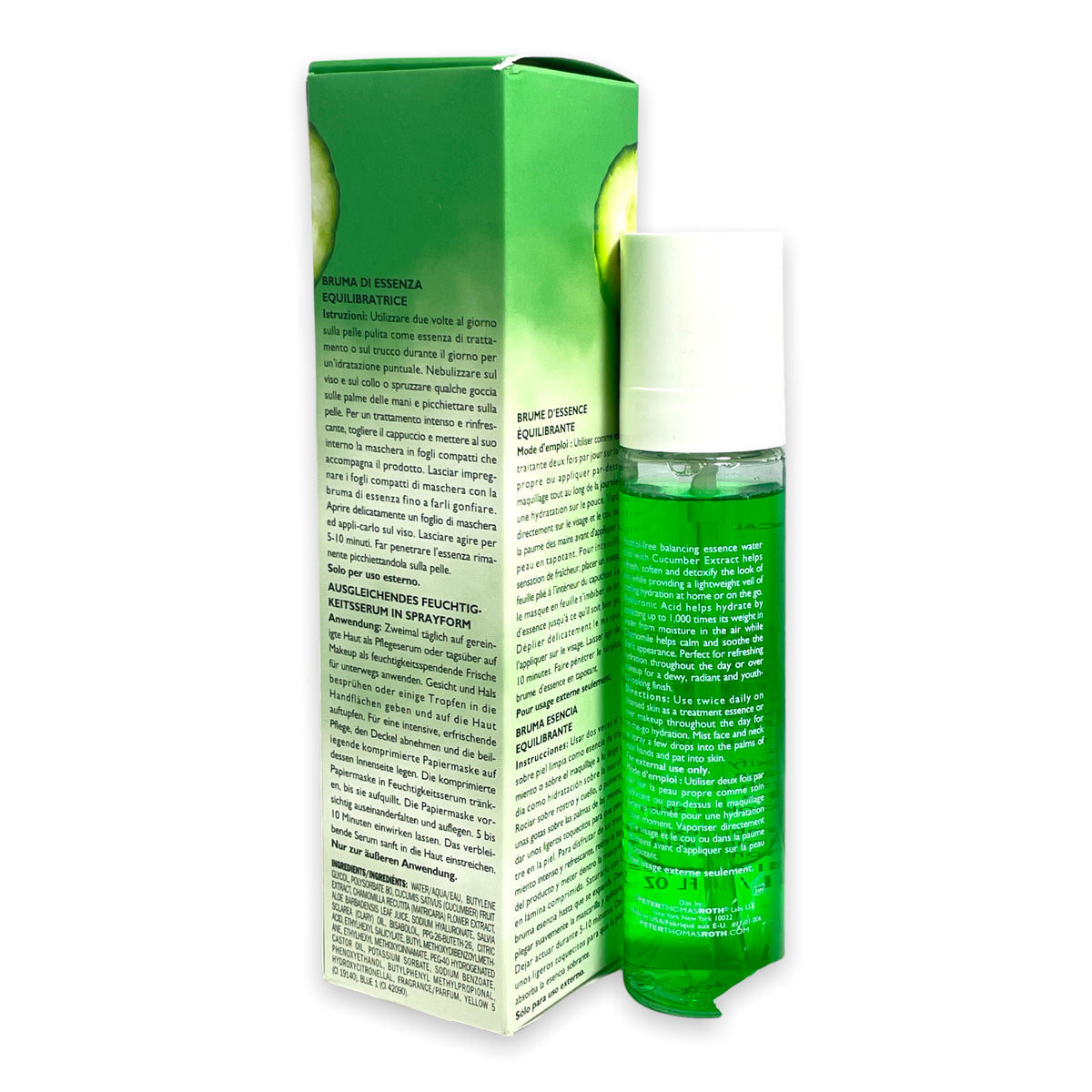 Cucumber De-Tox Balancing Essence Water Mist - 100ml Hydrating Facial Spray