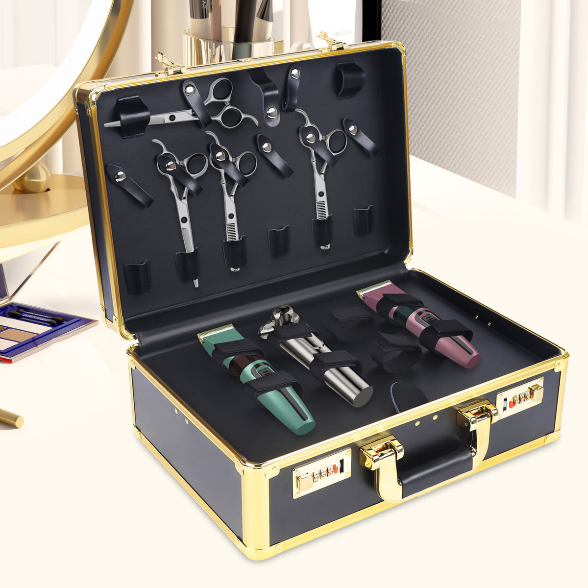 Tool Storage Large Barber Hair Stylist Suitcase Carrying Case