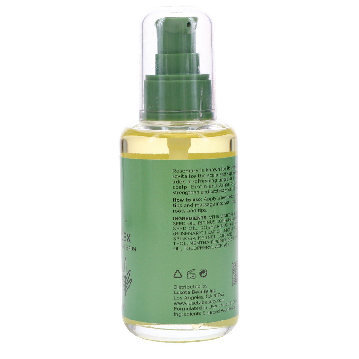 Luseta Rosemary Mint Hair & Scalp Serum - Nourishing Treatment for Hair Growth 3.4 oz