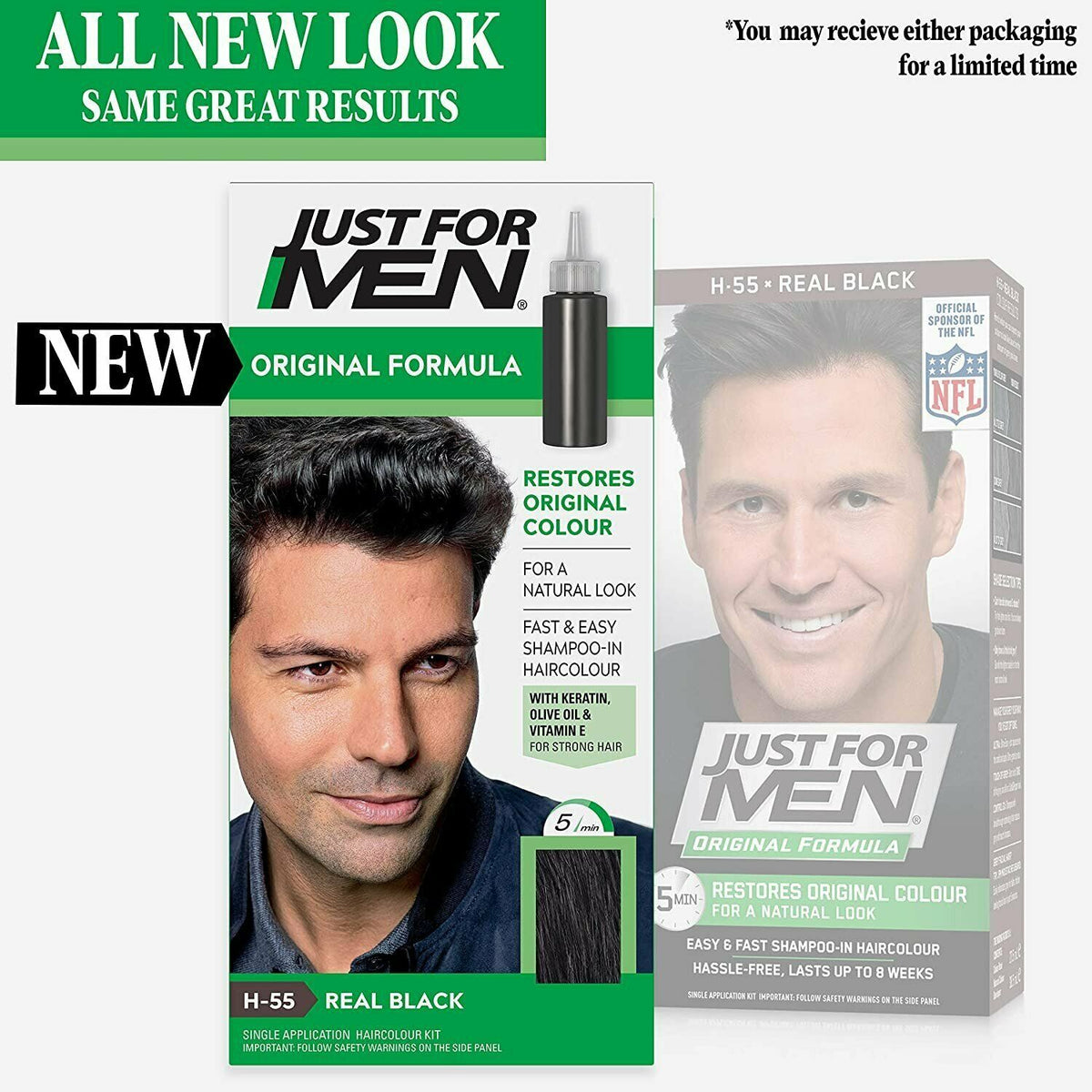 Shampoo-In Hair Color - Real Black, Fast 5-Minute Application