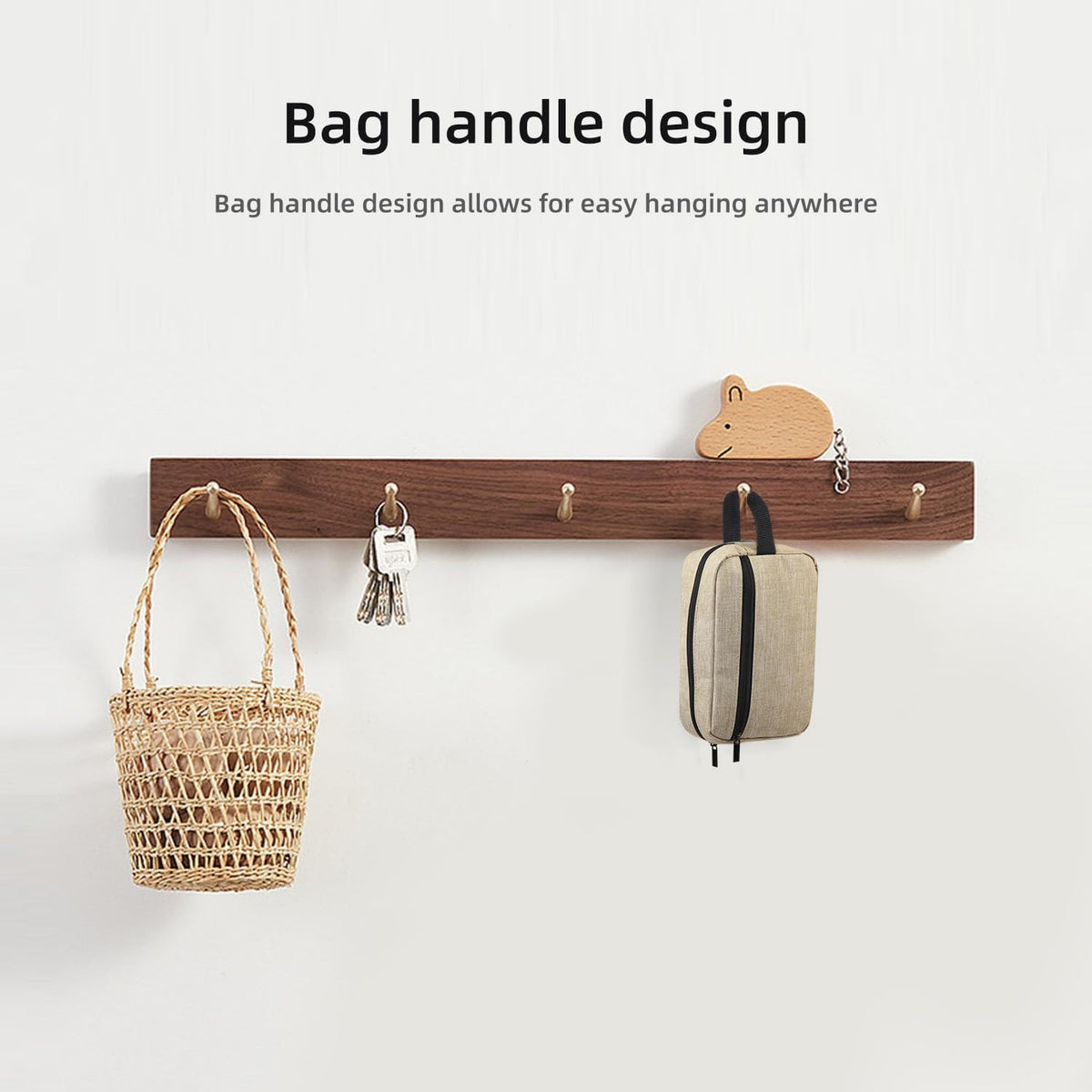 Travel Toiletry Bag for Women Men Hanging Cosmetic Organizer Khaki