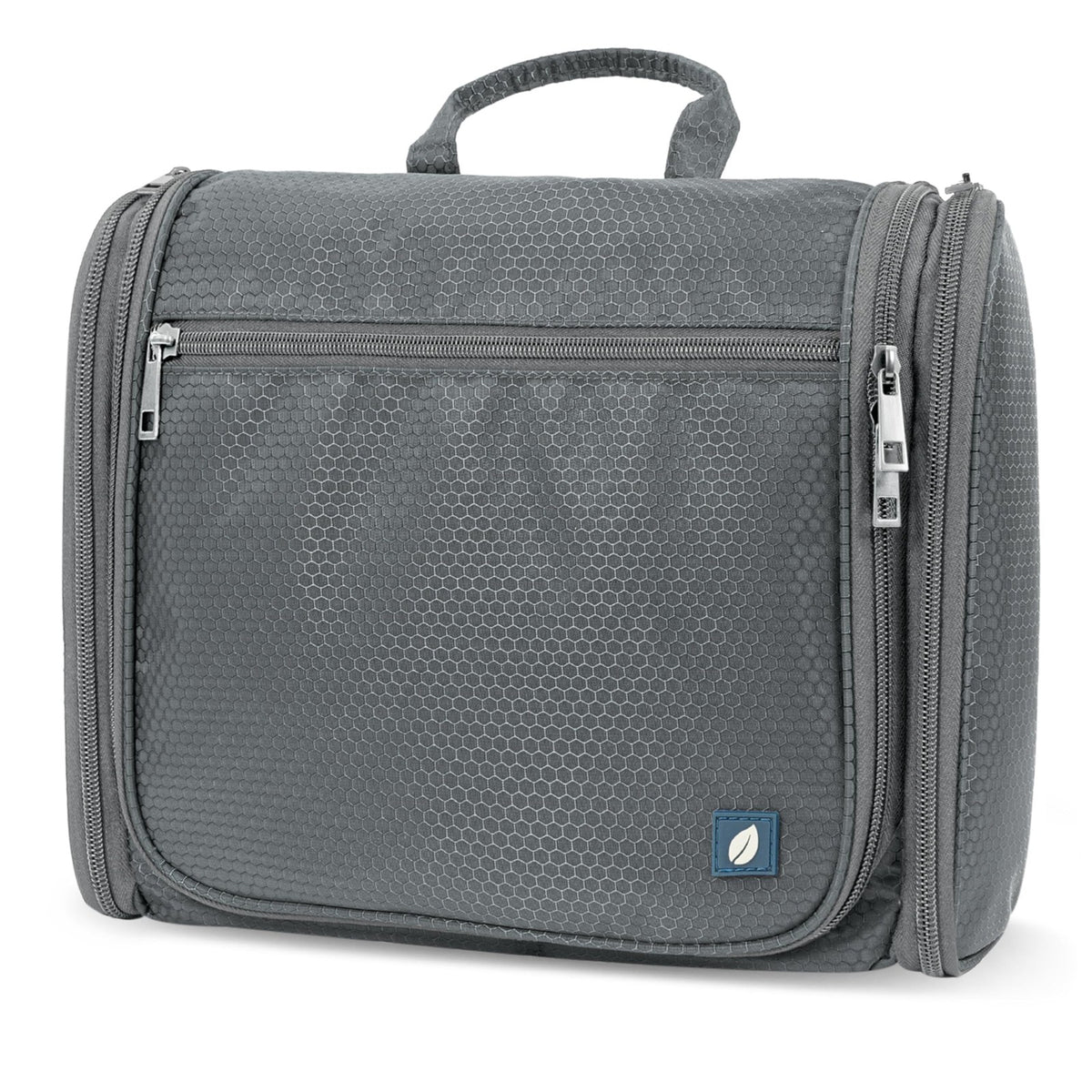 Large Hanging Toiletry Bag with 10 Compartments Waterproof Travel Organizer - Men Women Gray