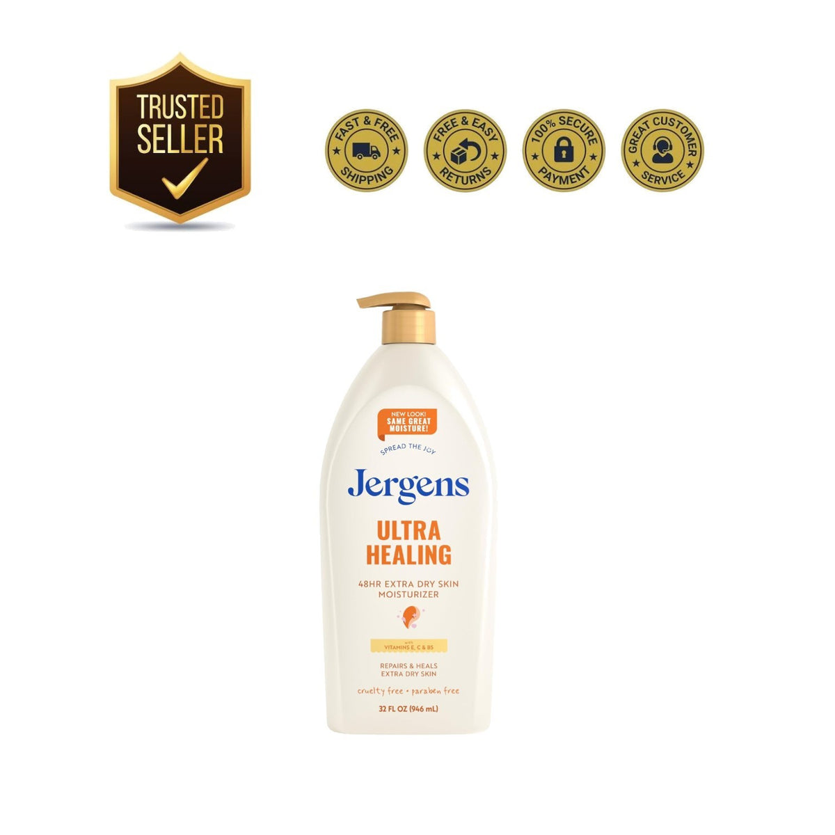 Fast-Absorbing Body Lotion, 32 fl oz – Healing Moisturizer