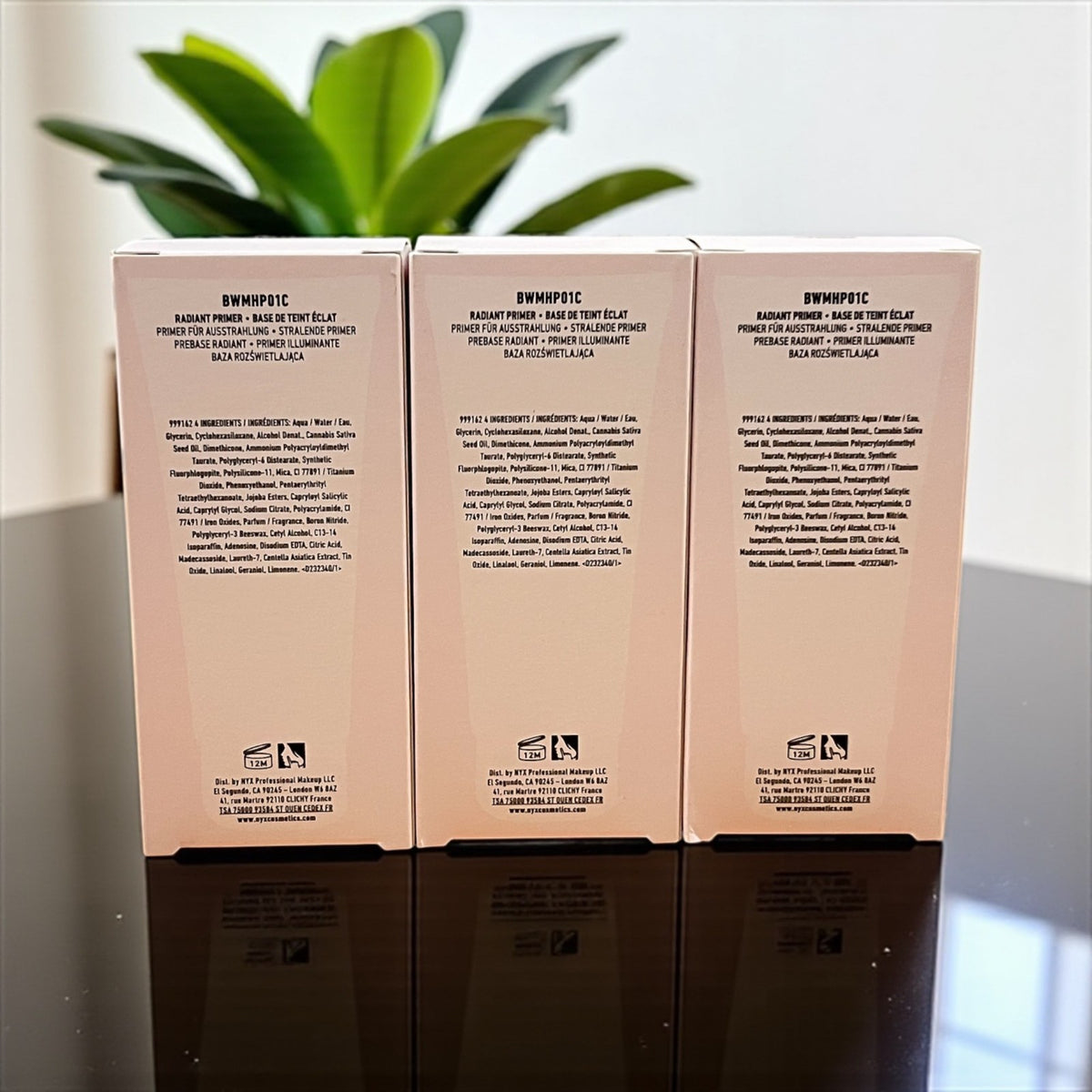 3 Pack Hydrating Radiant Face Primer with Hemp & Pearl for All Skin Tones