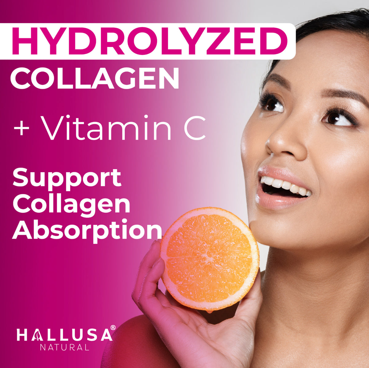 Hydrolyzed Collagen 1000mg with Vitamin C Capsules for Skin Hair Nails - Anti-Aging Support