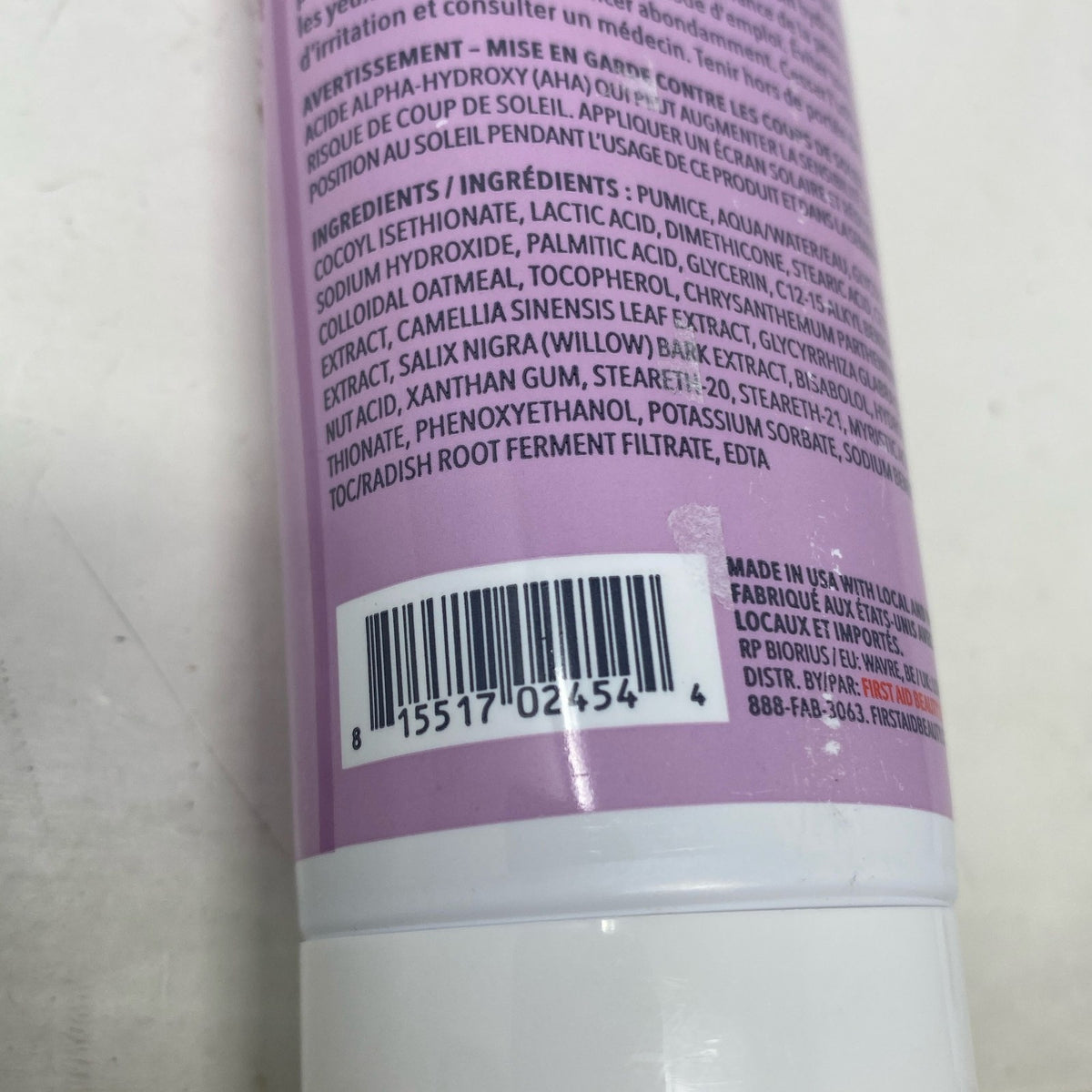 First Aid Beauty KP Bump Eraser Body Scrub 10% AHA Original 8 oz