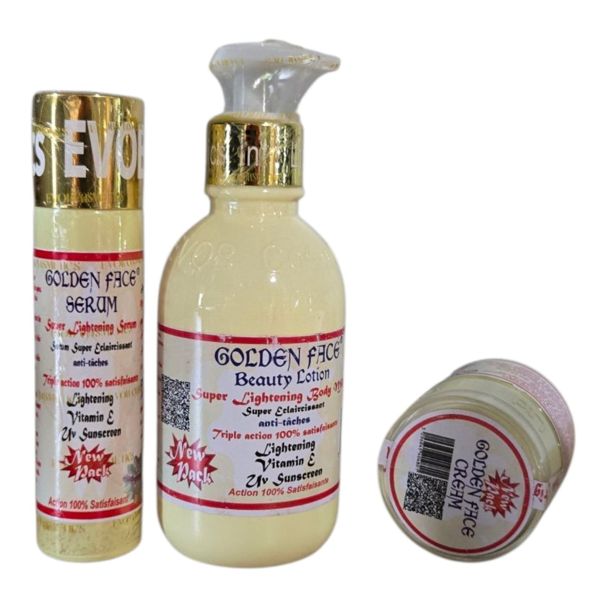 Golden Face Lightening Body Lotion with Vitamin E - 250ml Serum & Face Cream