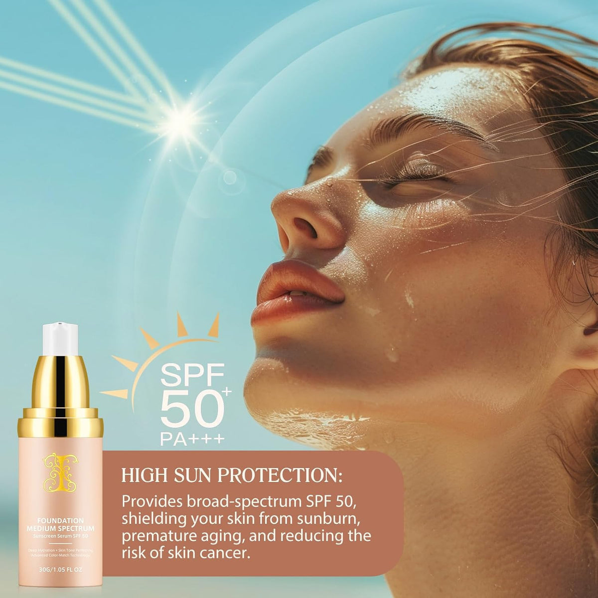 Concealer Foundation 4-in-1 SPF 50 Medium Spectrum Natural Coverage