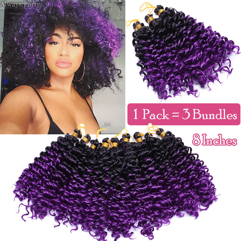 Deep Water Wave Braids Crochet Hair Extensions - Ombre & Curly Lengths