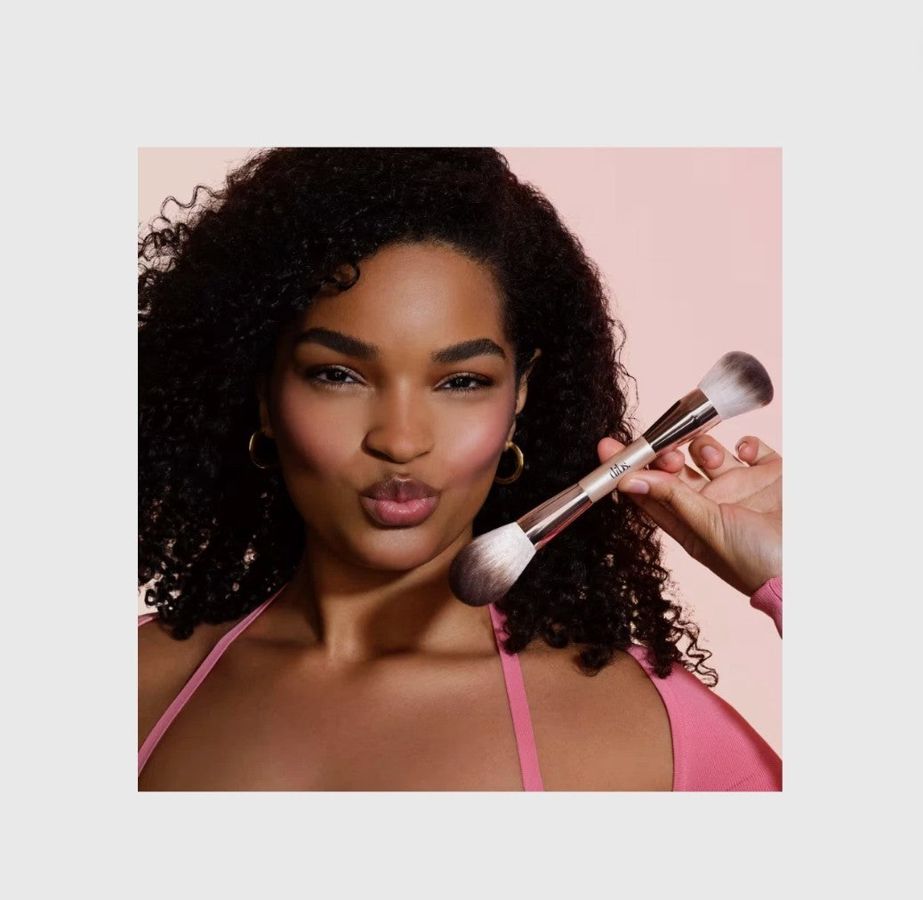 Dual-Ended Face Makeup Brush for Cream & Powder - DIBS Beauty