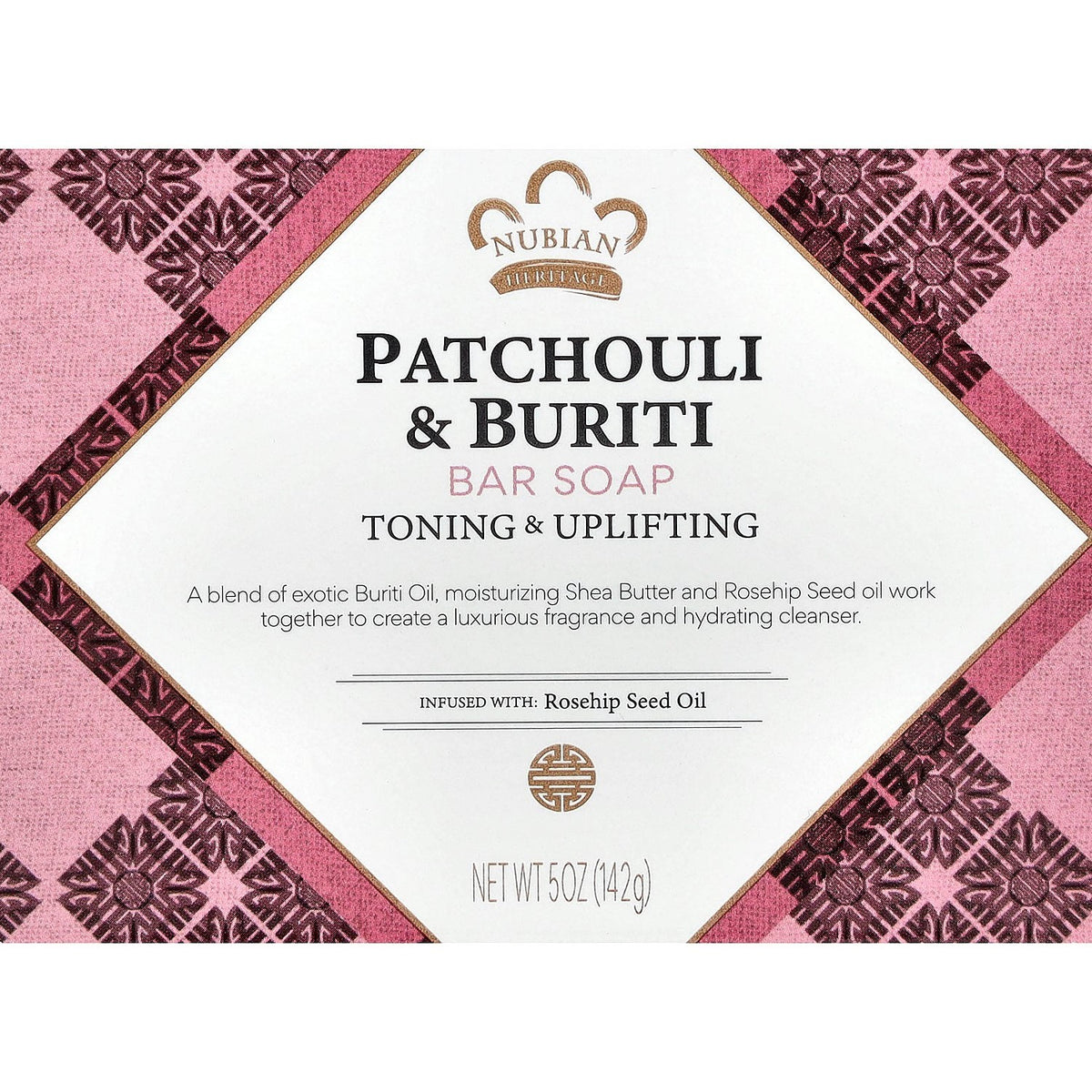 Nubian Heritage Bar Soap Patchouli & Buriti, Toning Uplifting, 5