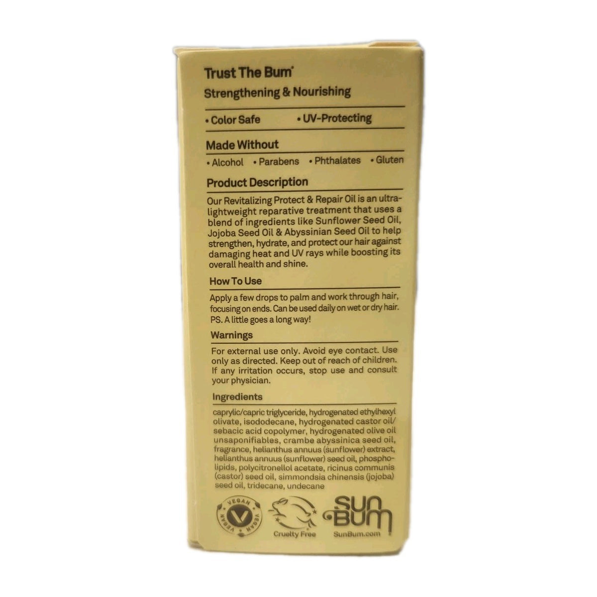 Sun Bum Protect & Repair Hair Oil 1.7oz Revitalizing Hair Treatment