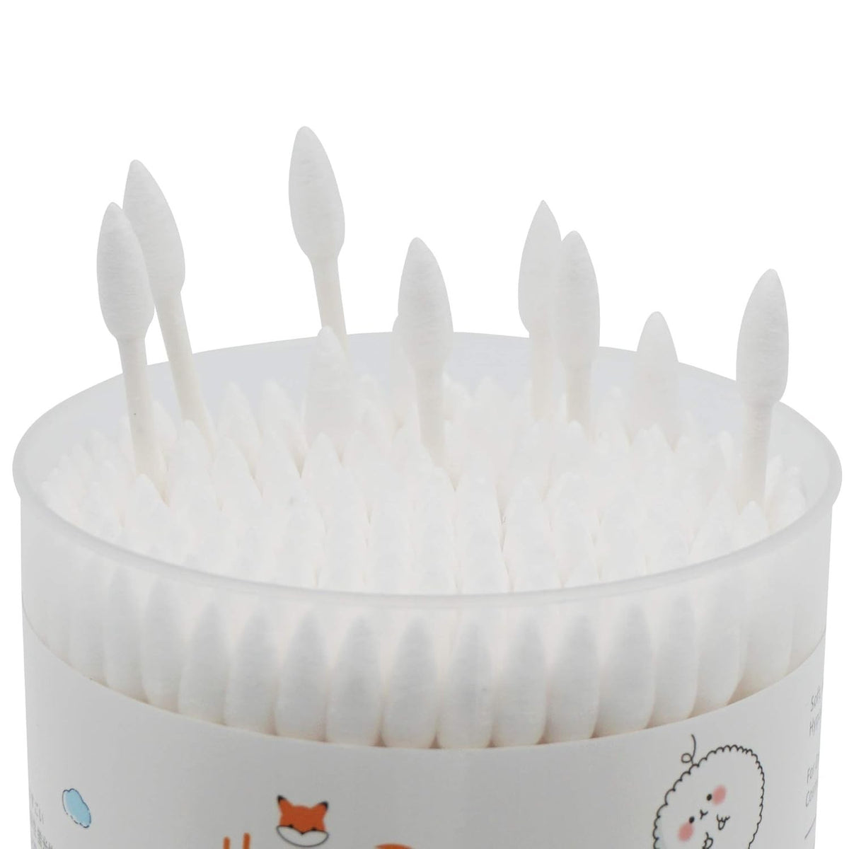 Precision Pointed Cotton Swabs - 600 Count Organic Cotton Buds for Makeup & Cleaning