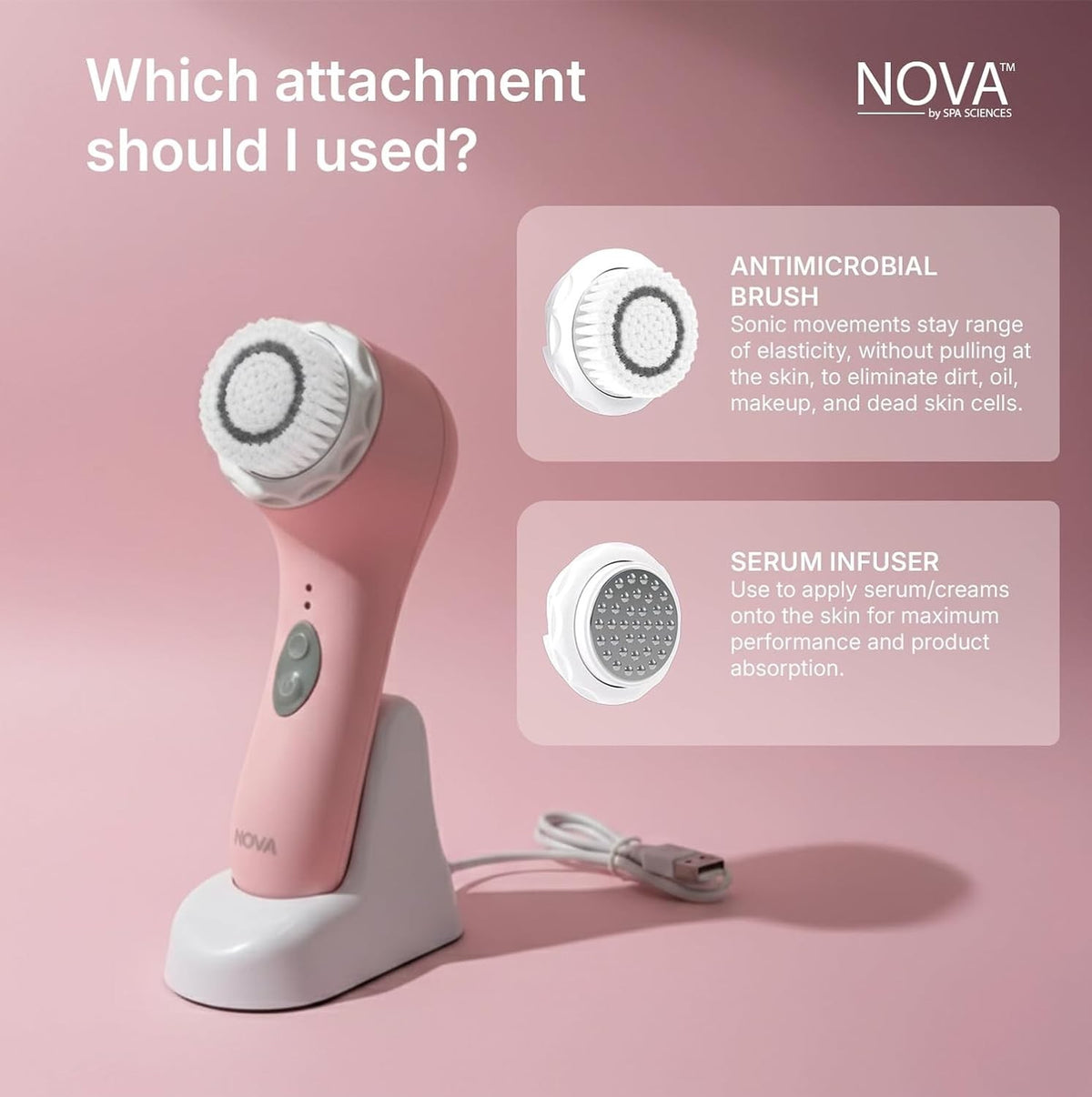 Sonic Cleansing Brush with Infusion System for Anti-Aging & Deep Facial Cleansing