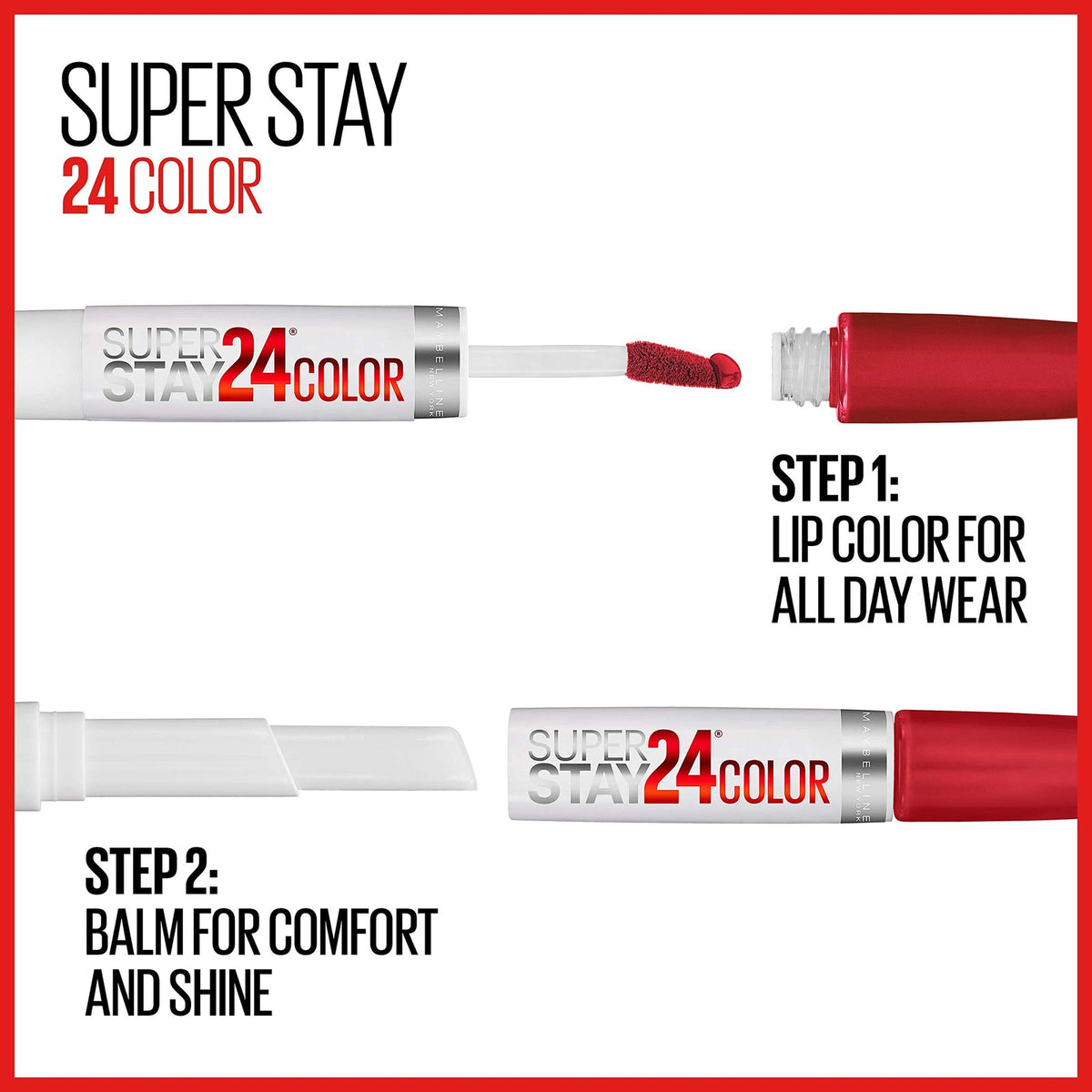 Long Lasting Liquid Lipstick with 2-Step Micro-Flex Technology - Stay Scarlet