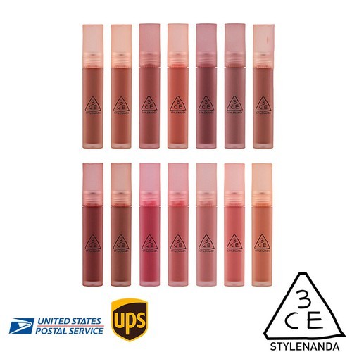 3CE Blur Water Lip Tint - Lightweight Matte Finish, 13 Colors Available