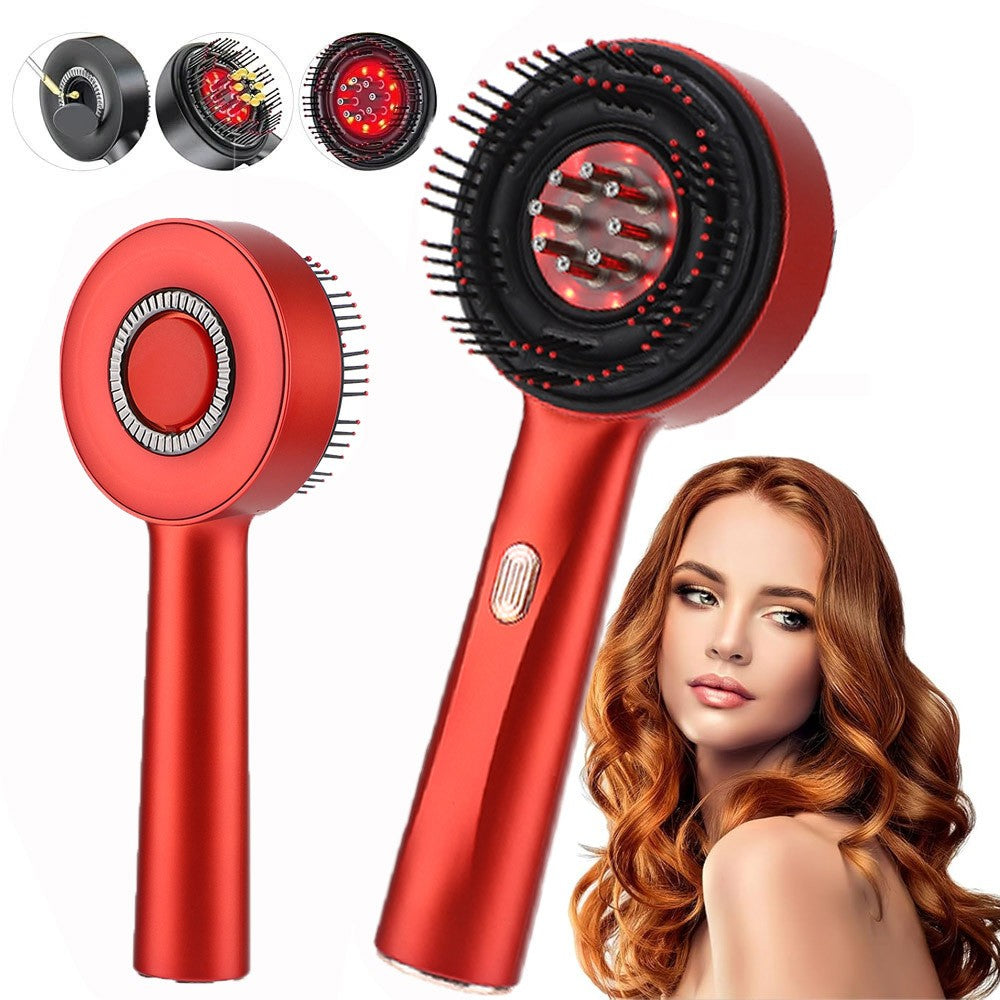 Electric Scalp Massage Brush with Red Light Therapy for Hair Growth - Deep Nourishing Hair Care Comb