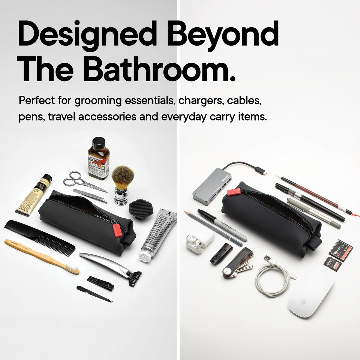 Mini Silicone Toiletry Bag for Men Travel & Organizer, Waterproof & Durable