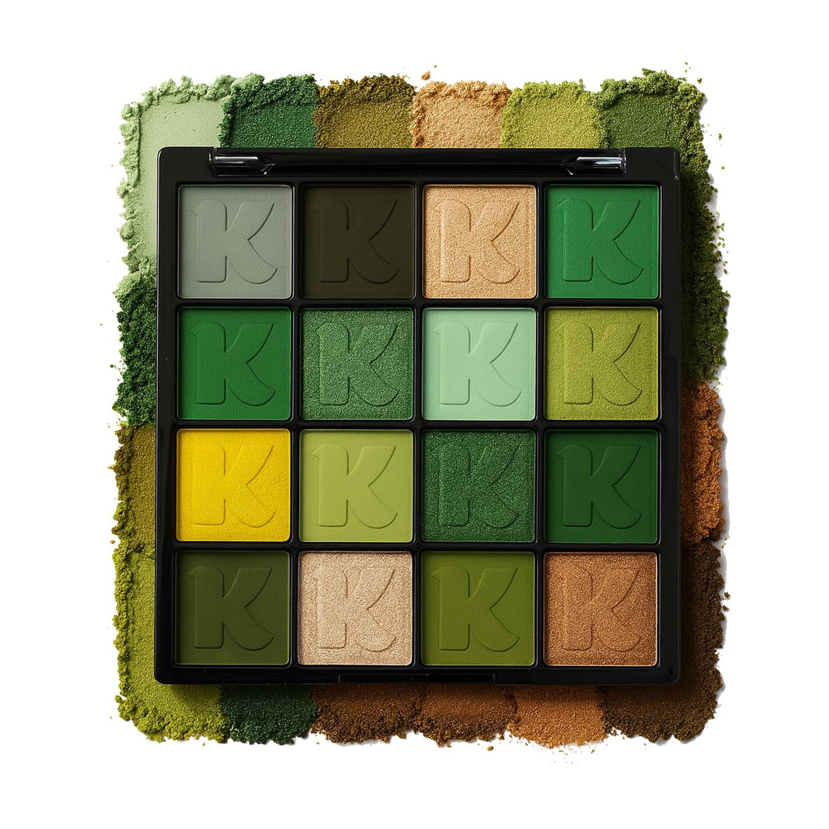 Green Eyeshadow Palette Matte Glitter Long-Lasting 16 Shades
