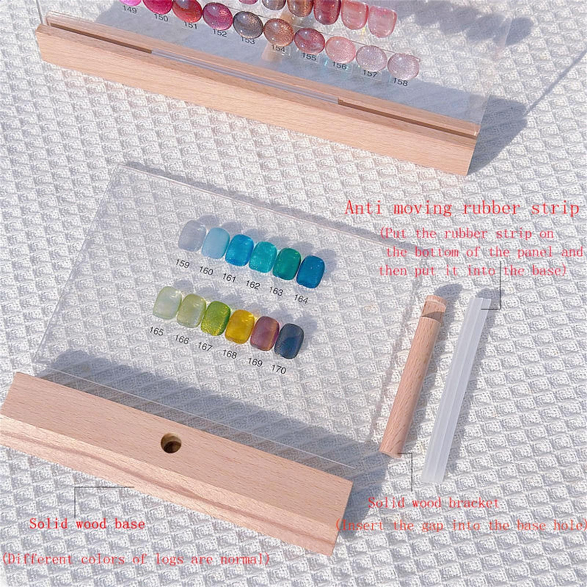 Acrylic Nail Art Display Board - Transparent Gel Polish Shelf & Organizer