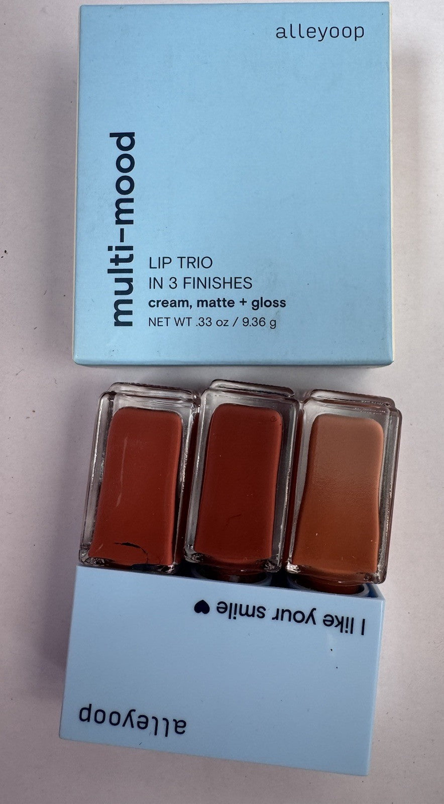 Alleyoop Multi-Mood Lip Trio Set in Gloss Cream & Matte Finishes Vegan USA Made