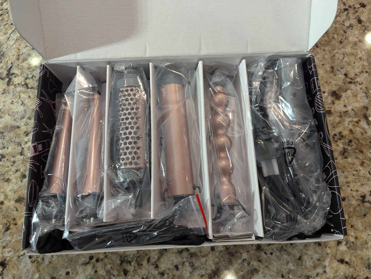 5-in-1 Professional Ceramic Interchangeable Curling Wand Set for Hair Styling
