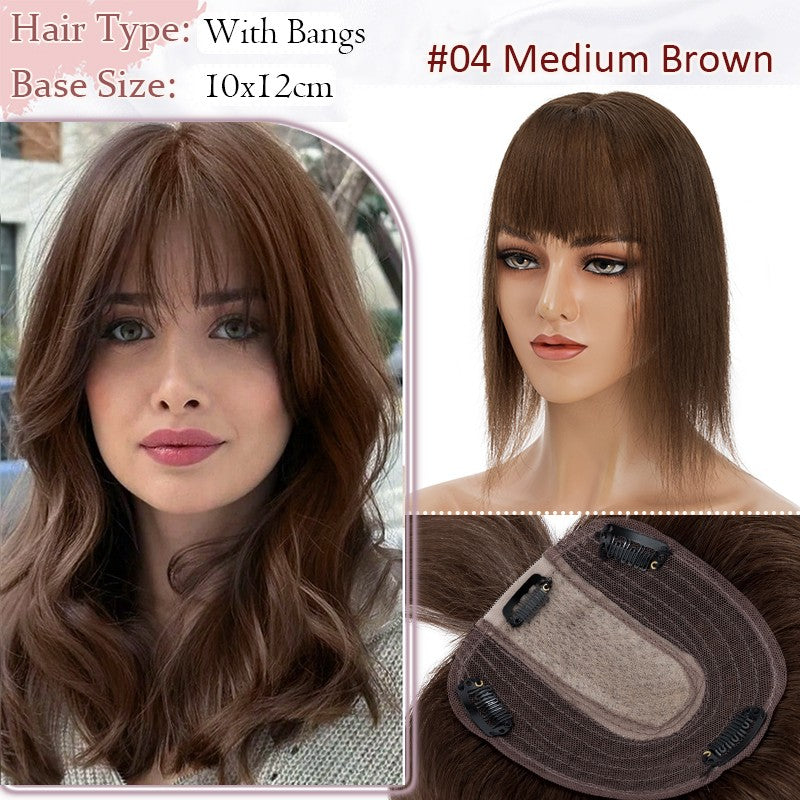 Women Clip-in Hairpiece for Hair Loss & Volume - 100% Remy Human Hair