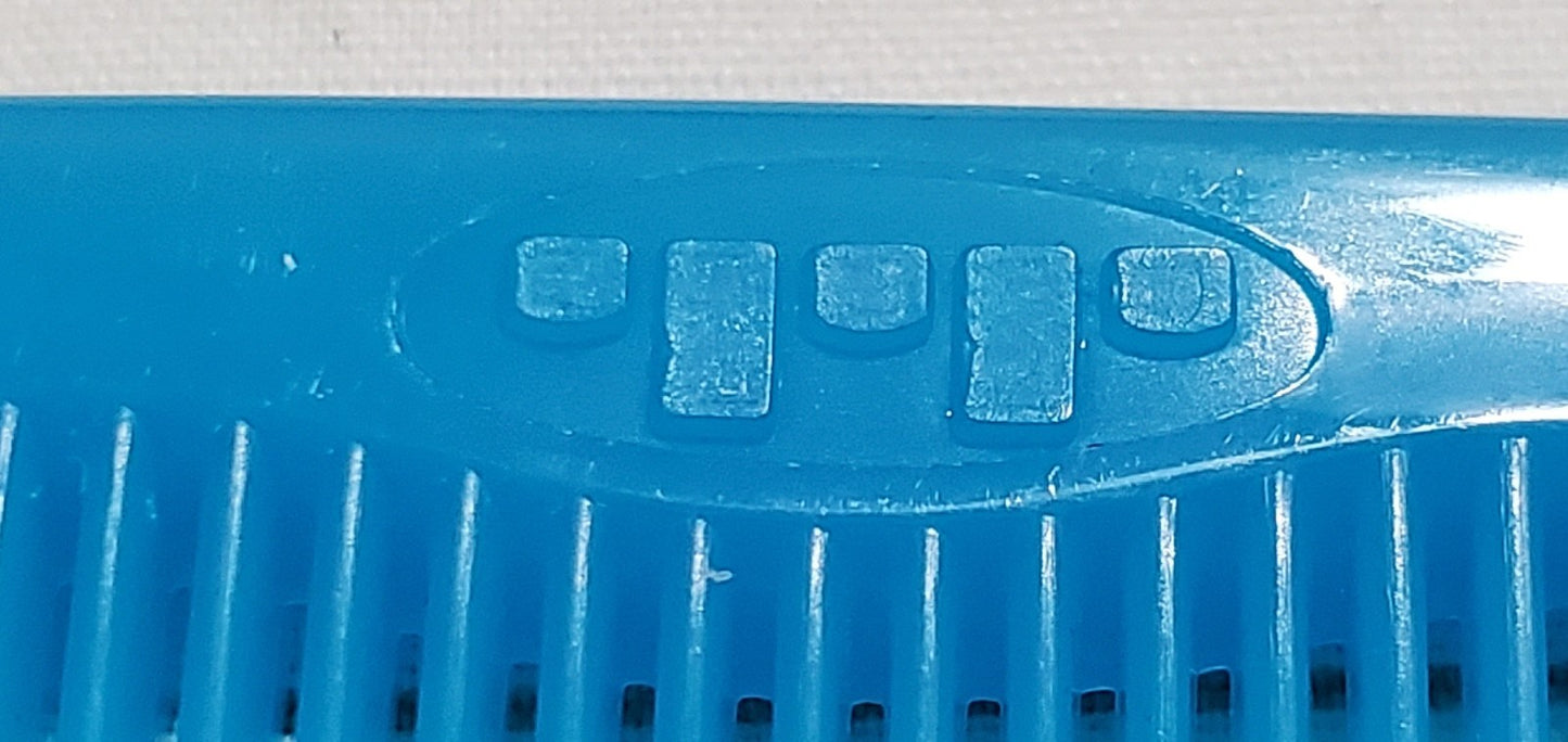 Vintage Unbreakable Blue Rat Tail Comb Set - 8 Inch, 4 Pieces