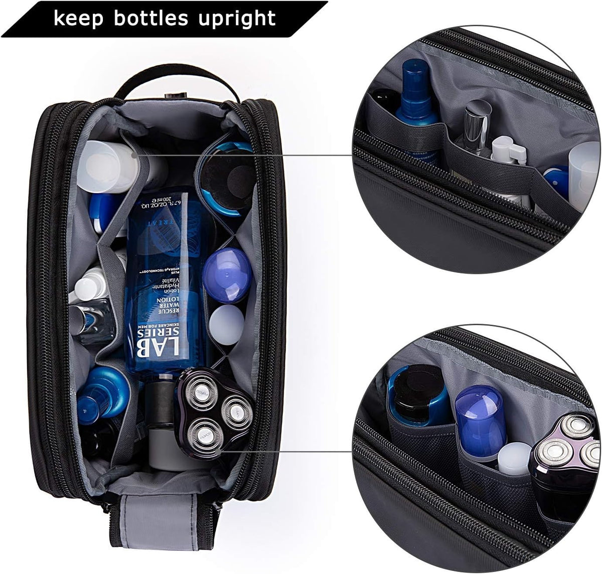 Men's Water-Resistant Travel Toiletry Bag Medium Size Organizer
