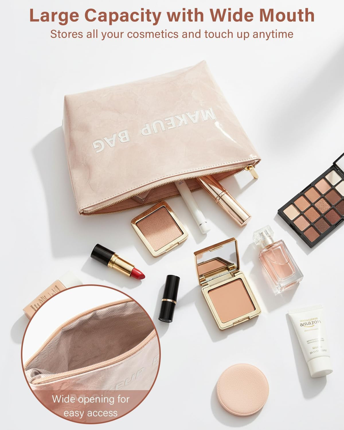 Waterproof Clear Sunscreen & Makeup Bag for Beach & Travel