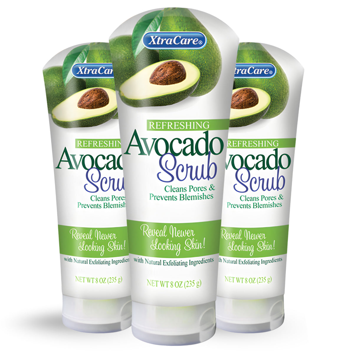 XtraCare Avocado Facial Scrub – Refreshing Exfoliant Formula- 8 oz