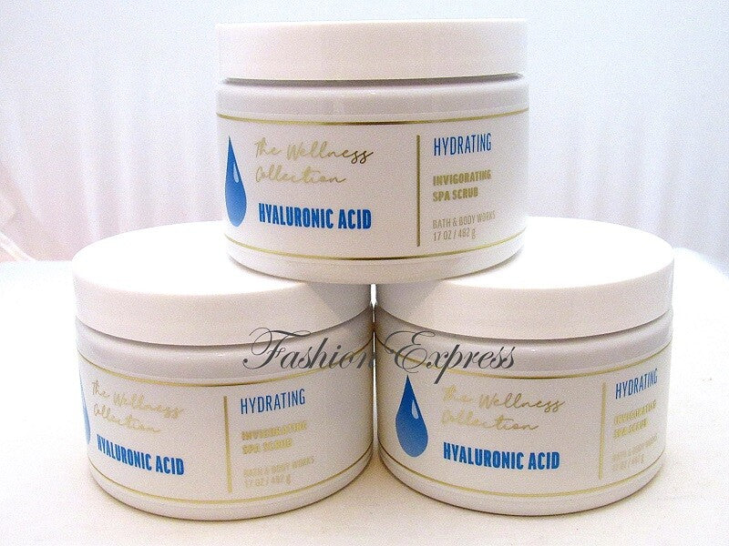 BATH & BODY WORKS HYALURONIC ACID INVIGORATING SPA SCRUB 17 OZ (LOT