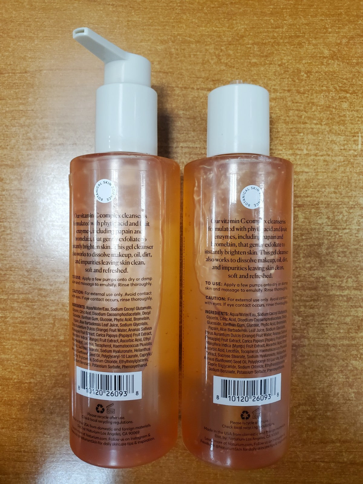 Naturium Vitamin C Complex Facial Cleanser - 7.1 oz. Dual Pack with Pump