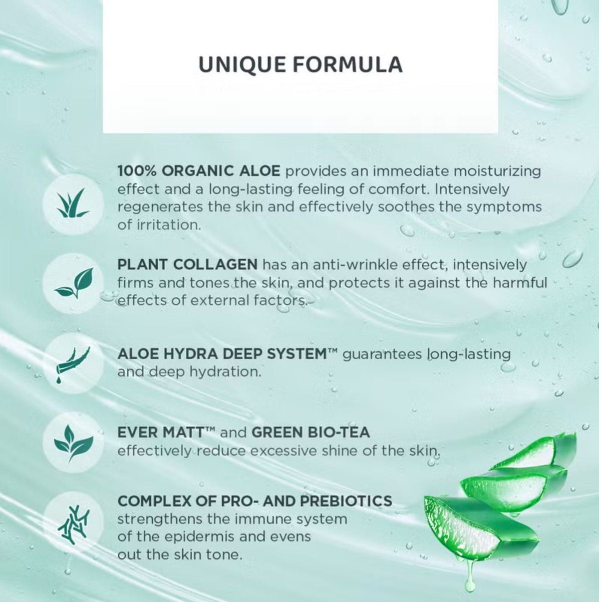 Eveline Cosmetics Organic Aloe + Collagen Moisturizing & Matting Face