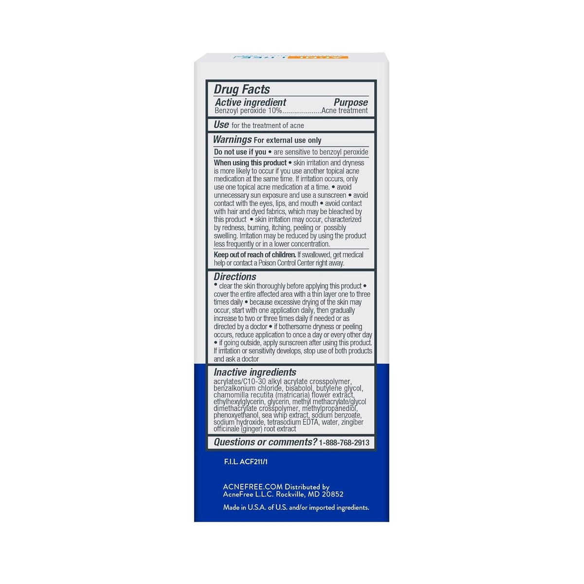 Acne Spot Treatment Cream - Maximum Strength 10% Benzoyl Peroxide