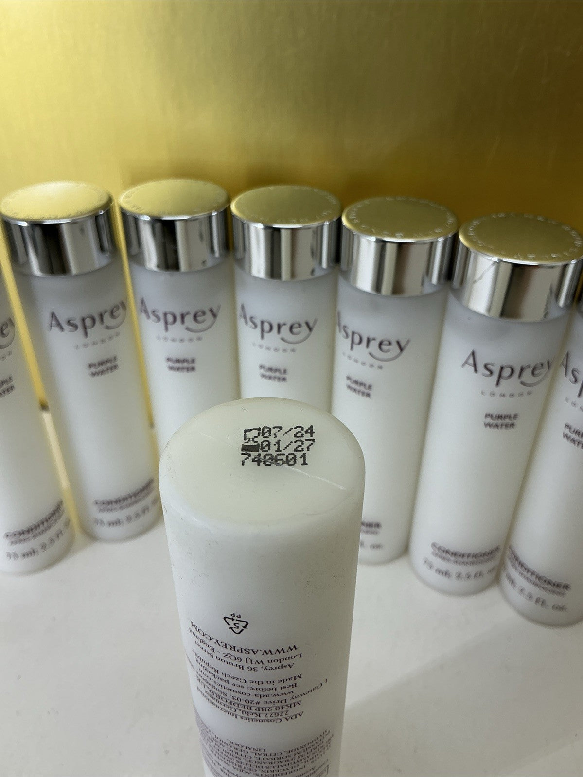 Lot Of 8 Asprey London Purple Water Conditioner 2.5 Oz