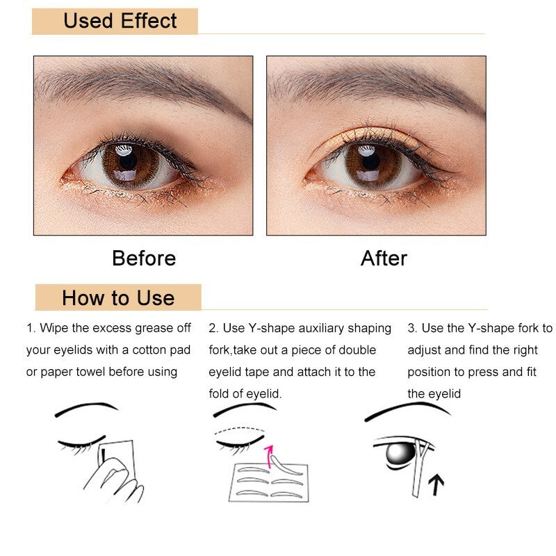 1200 Pairs Invisible Double Eyelid Tape Strips for Natural Lift & Enhancement