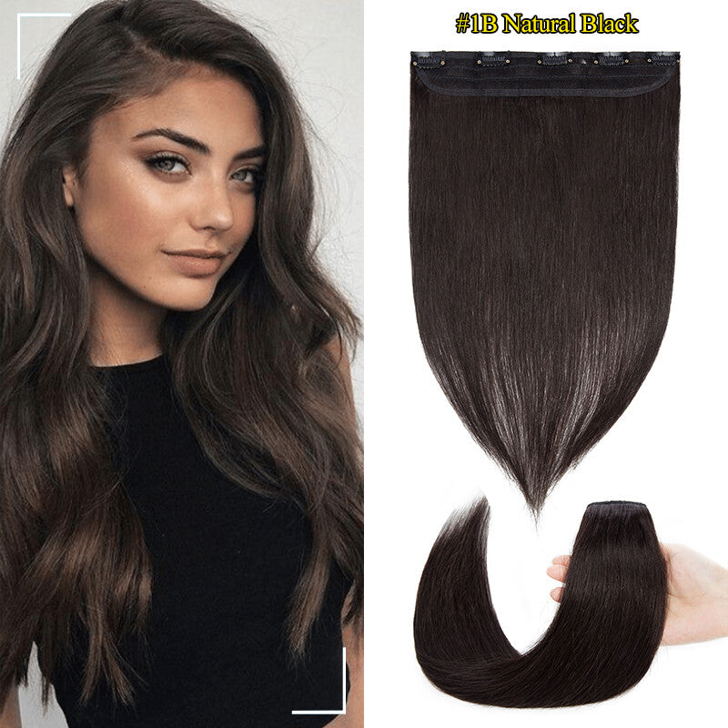 Thick Clip-In Human Hair Extensions - Full Head Weft, Remy Hair