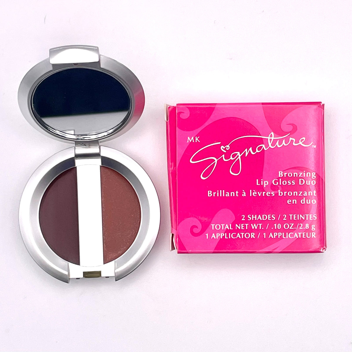Bronzing Lip Gloss Duo with Mirrored Compact - Flare & Copper Shades