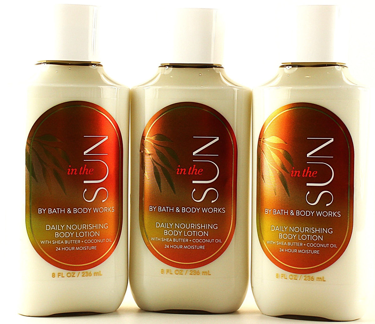 QTY 3 - Bath & Body Works IN THE SUN Lotion with Shea Butter Cream 8oz