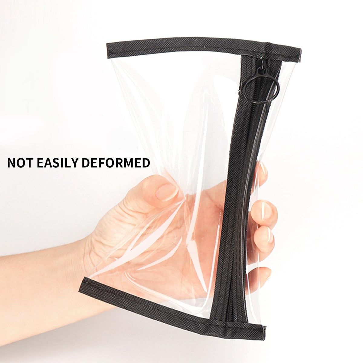 Clear Makeup Bags Set - Small Mesh Travel Pouches with Hanging Straps, 3-Pack