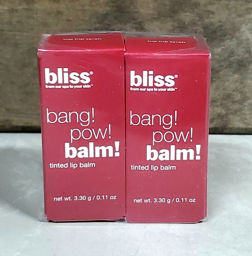 2-Pack Bliss Tinted Lip Balm - Hip Hip Syrah Full Size NIB