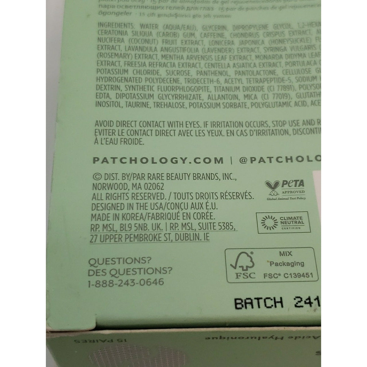 Undereye Gel Patches with Hyaluronic Acid - 15 Pairs for Eye Puffiness & Dark Circles
