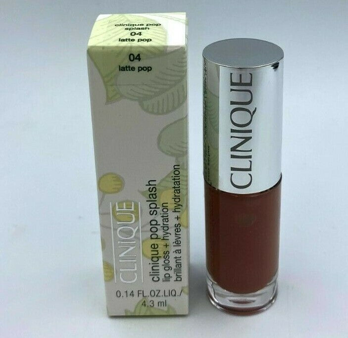 Clinique Lip Gloss Hydrating Lip Color #04 Latte Pop Splash 0.14 oz