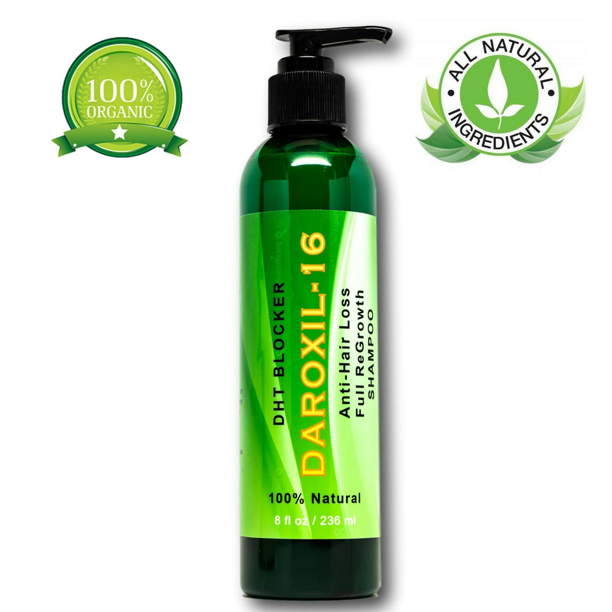 Hair Loss Treatment Shampoo - 16 Organic Oils for Men & Women