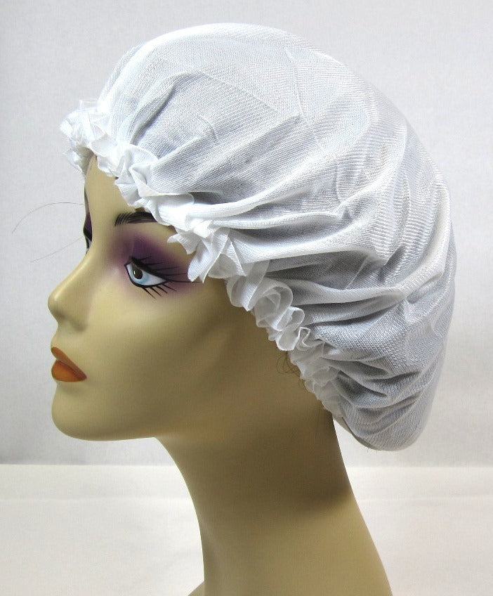 LOT OF 2 HAT--X- LARGE SATIN SLEEP CAP ELASTIC- LH1202