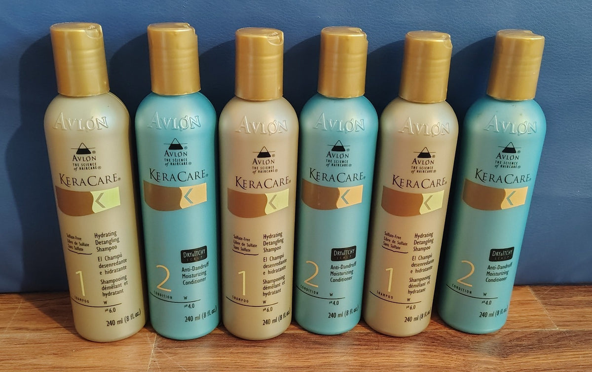 Set of 3 Keracare Hydrating Shampoo & Anti Dandruff Conditioner - Sulfate-Free