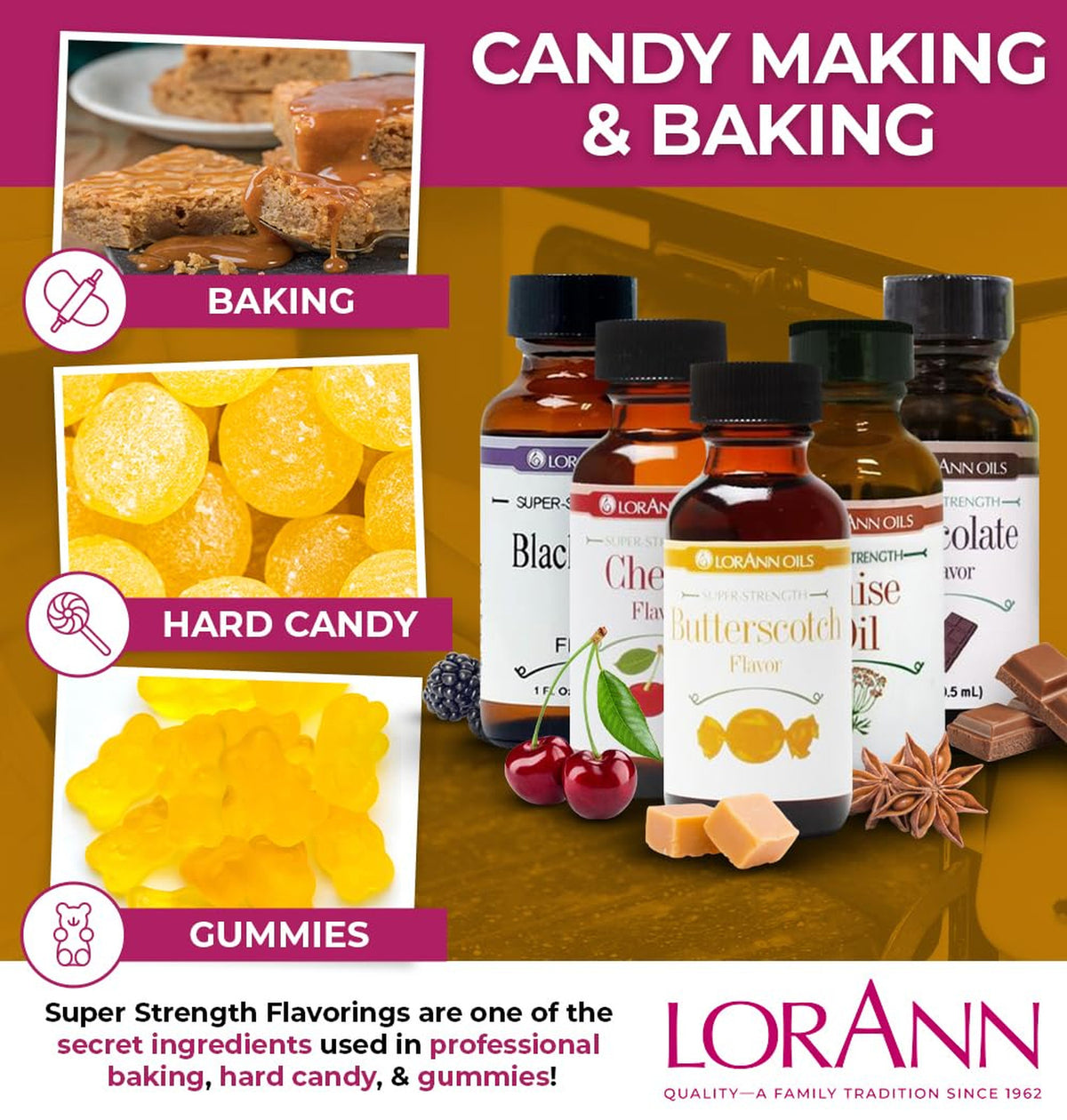 Butterscotch Flavoring Super Strength Candy Making Edible Bake Baking