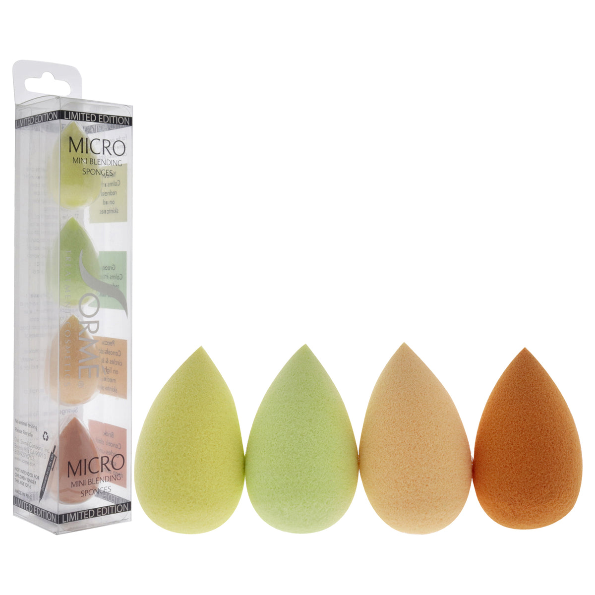Mini Makeup Sponges Set - Multi-Use Blenders for Precise Application - 4 Pieces